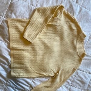 Yellow mock neck sweater